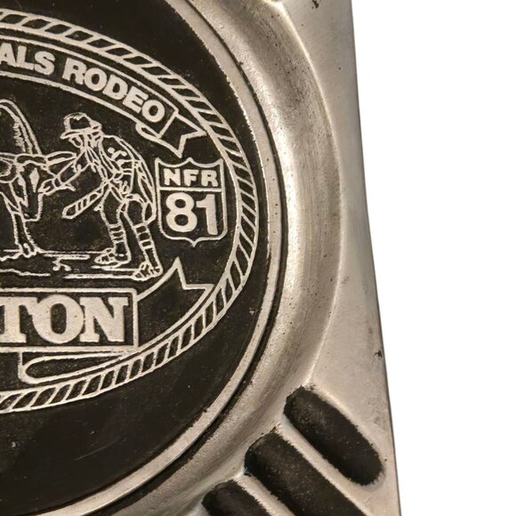 1981 Rodeo Cowboy Ashtray NFR Clown RARE National Finals Bullfighters Vintage - Picture 7 of 16